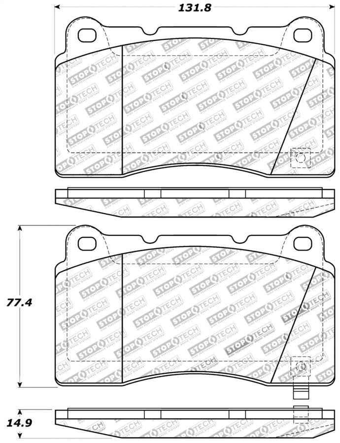 StopTech Performance 04-07 STi / 03-06 Evo / 08-10 Evo / 10+ Camaro Front Brake Pads StopTech Performance 04-07 STi / 03-06 Evo / 08-10 Evo / 10+ Camaro Front Brake Pads