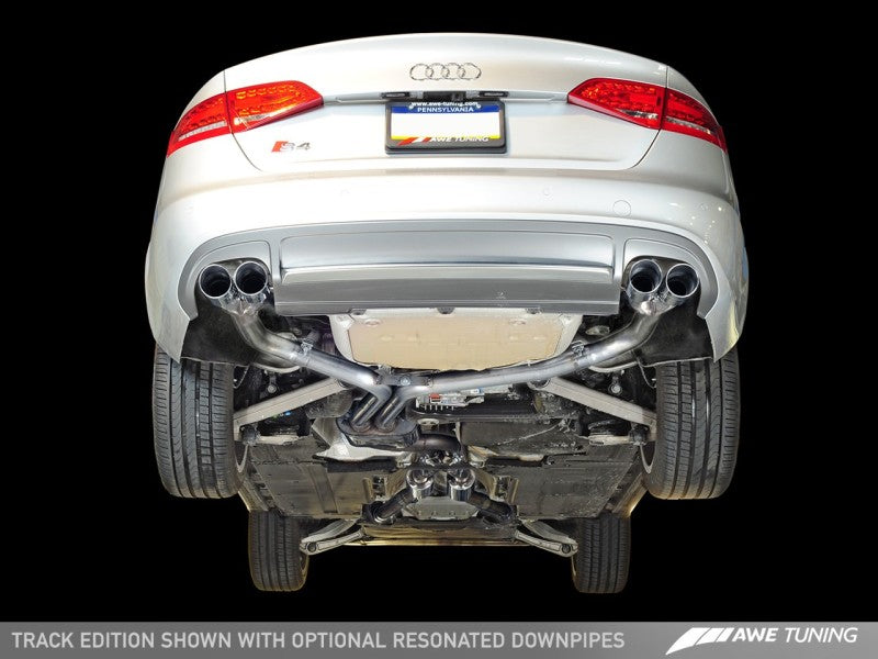 AWE Tuning Audi B8 / B8.5 S4 3.0T Track Edition Exhaust - Diamond Black Tips (90mm) AWE Tuning Audi B8 / B8.5 S4 3.0T Track Edition Exhaust - Diamond Black Tips (90mm)