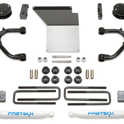 Fabtech 07-18 GM K1500 4in Uniball UCA System w/Rear Perf. Shocks