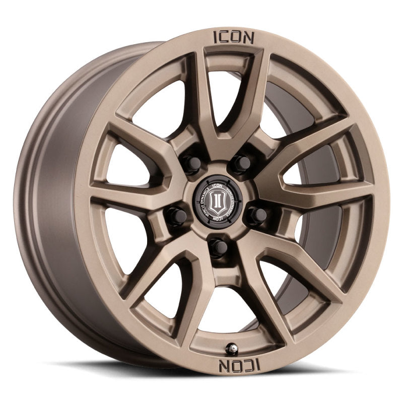 ICON Vector 5 17x8.5 5x5 -6mm Offset 4.5in BS 71.5mm Bore Bronze Wheel ICON Vector 5 17x8.5 5x5 -6mm Offset 4.5in BS 71.5mm Bore Bronze Wheel