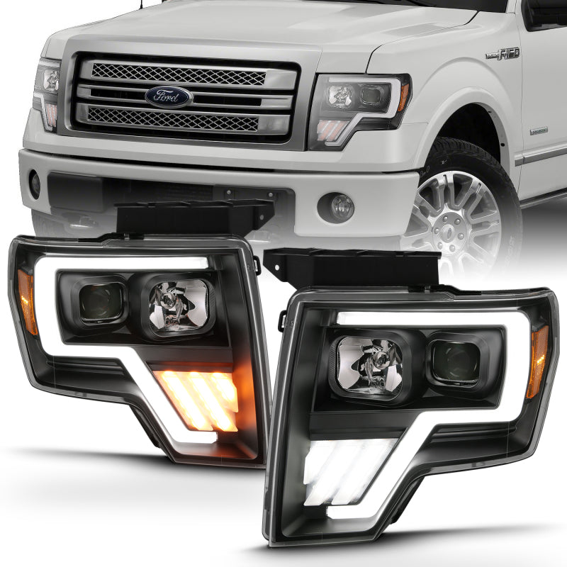 ANZO 2009-2013 Ford F-150 Projector Light Bar G4 Switchback H.L.Black Amber ANZO 2009-2013 Ford F-150 Projector Light Bar G4 Switchback H.L.Black Amber