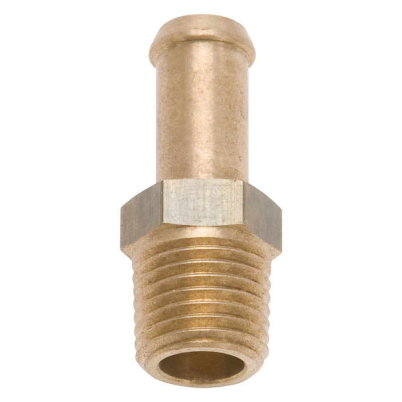 Edelbrock Fitting 1/4-18 NPT X 3/8In Single Barb Brass Edelbrock Fitting 1/4-18 NPT X 3/8In Single Barb Brass