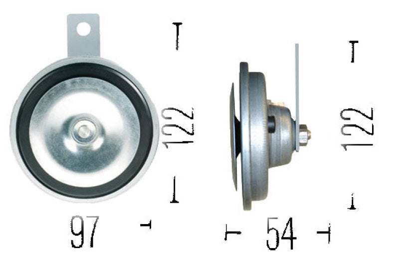 Hella Universal High-Tone Disc Horn 12V 400Hz (002952013 = 002952011) Hella Universal High-Tone Disc Horn 12V 400Hz (002952013 = 002952011)