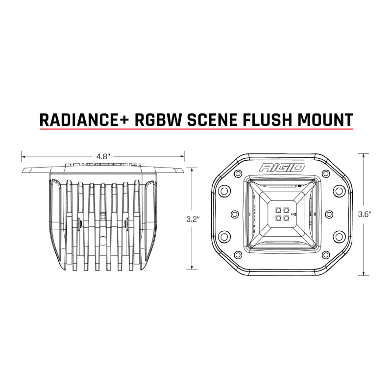 Rigid Industries Radiance+ Scene RGBW Flush Mount - Pair Rigid Industries Radiance+ Scene RGBW Flush Mount - Pair