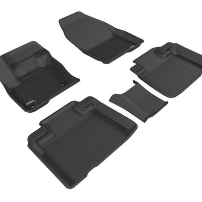 3D MAXpider 2015-2020 Ford Edge Kagu 1st & 2nd Row Floormats - Black