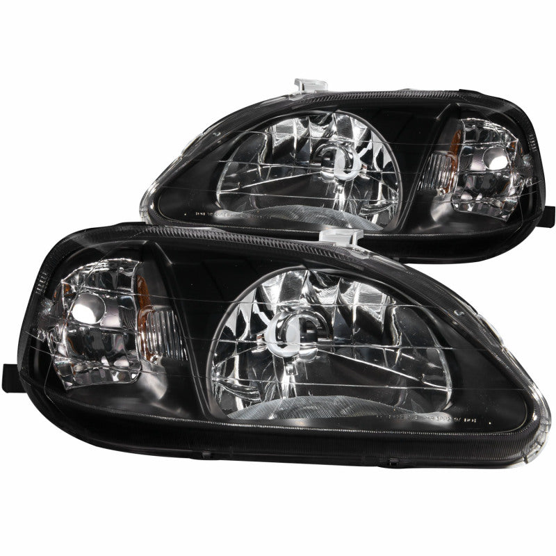 ANZO 1999-2000 Honda Civic Crystal Headlights Black ANZO 1999-2000 Honda Civic Crystal Headlights Black