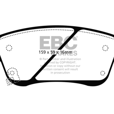 EBC 11-13 Infiniti G25 2.5 Yellowstuff Front Brake Pads