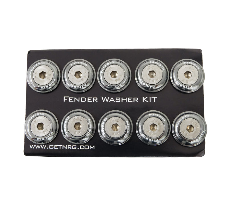 NRG Fender Washer Kit w/Rivets For Plastic (Gunmetal) - Set of 10 NRG Fender Washer Kit w/Rivets For Plastic (Gunmetal) - Set of 10