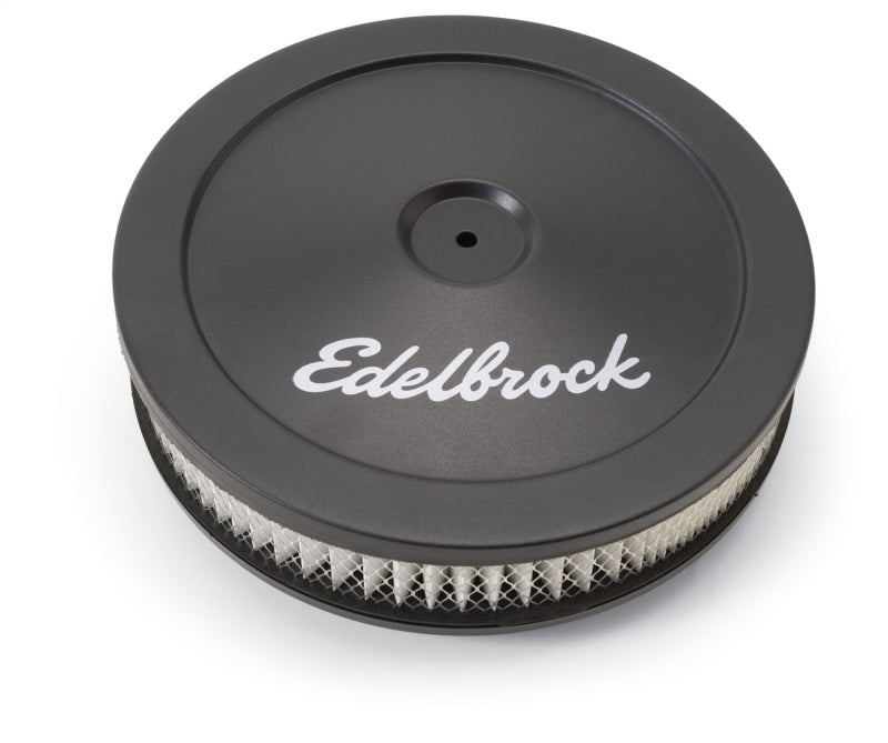 Edelbrock Air Cleaner Pro-Flo Series Round Steel Top Paper Element 10In Dia X 3 5In Black Edelbrock Air Cleaner Pro-Flo Series Round Steel Top Paper Element 10In Dia X 3 5In Black
