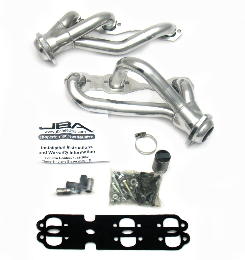 JBA 88-95 & 02-03 GM S-Truck 4.3L V6 4WD 1-1/2in Primary Silver Ctd Cat4Ward Header JBA 88-95 & 02-03 GM S-Truck 4.3L V6 4WD 1-1/2in Primary Silver Ctd Cat4Ward Header