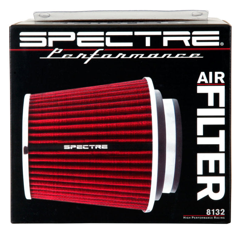 Spectre Adjustable Conical Air Filter 5-1/2in. Tall (Fits 3in. / 3-1/2in. / 4in. Tubes) - Red Spectre Adjustable Conical Air Filter 5-1/2in. Tall (Fits 3in. / 3-1/2in. / 4in. Tubes) - Red
