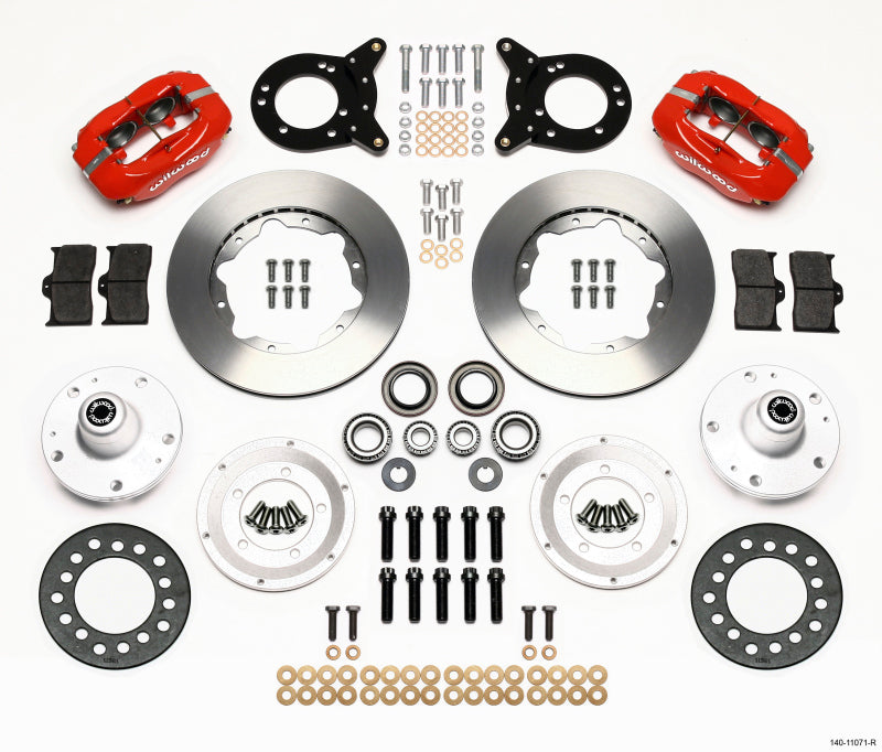 Wilwood Forged Dynalite Front Kit 11.00in Red 1965-1969 Mustang Disc & Drum Spindle Wilwood Forged Dynalite Front Kit 11.00in Red 1965-1969 Mustang Disc & Drum Spindle