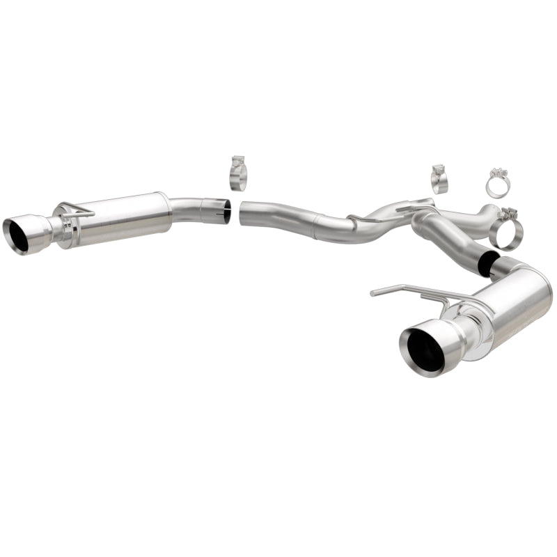 MagnaFlow Axle Back, SS, 3in, Competition, Dual Split Polished 4.5in Tip 2015 Ford Mustang GT V8 5.0 MagnaFlow Axle Back, SS, 3in, Competition, Dual Split Polished 4.5in Tip 2015 Ford Mustang GT V8 5.0