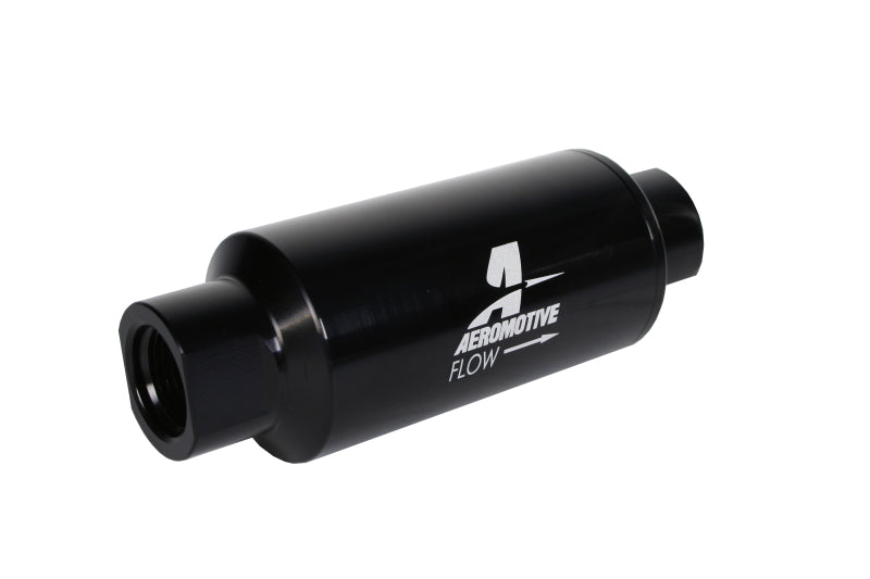 Aeromotive In-Line Filter 10AN 10 Micron Microglass Element Bright-Dip Black 2in OD Aeromotive In-Line Filter 10AN 10 Micron Microglass Element Bright-Dip Black 2in OD