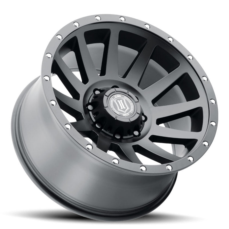 ICON Compression 20x10 8x6.5 -19mm Offset 4.75in BS 121.4mm Bore Satin Black Wheel ICON Compression 20x10 8x6.5 -19mm Offset 4.75in BS 121.4mm Bore Satin Black Wheel
