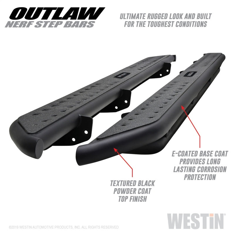Westin 2019 Dodge Ram Crew Cab ( Excludes 1500 Classic)  Outlaw Nerf Step Bars Westin 2019 Dodge Ram Crew Cab ( Excludes 1500 Classic)  Outlaw Nerf Step Bars