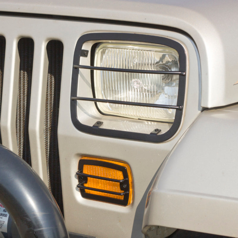 Rugged Ridge 87-95 Jeep Wrangler YJ Headlight & Turn Signal Euro Guard Set Rugged Ridge 87-95 Jeep Wrangler YJ Headlight & Turn Signal Euro Guard Set