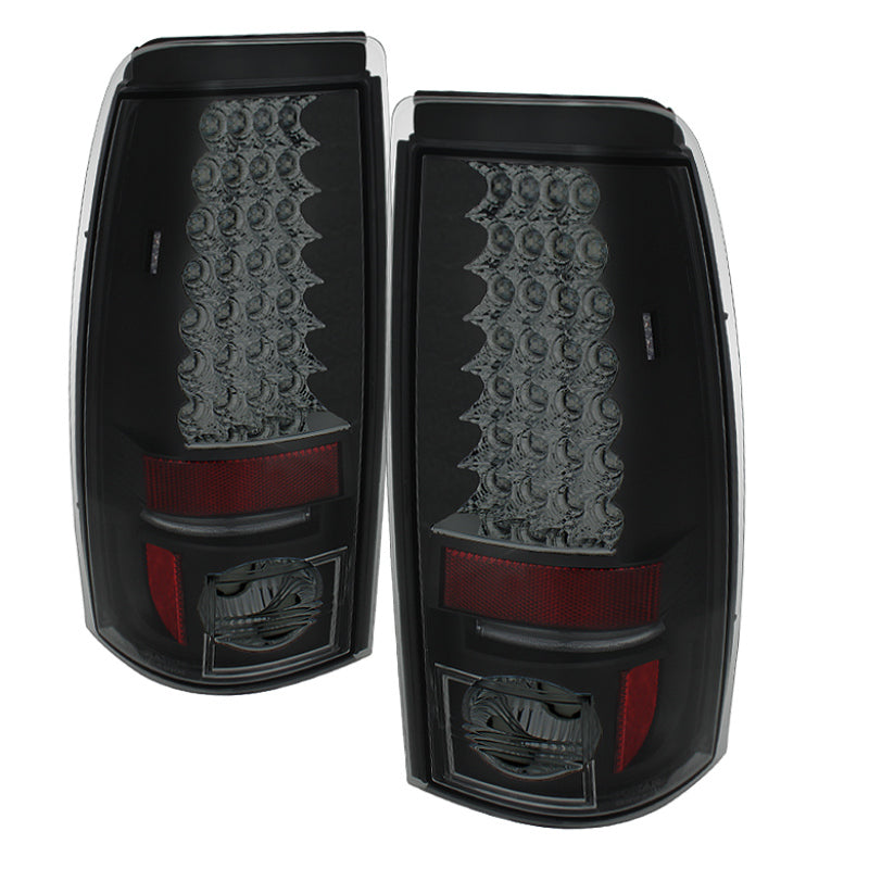 Spyder Chevy Silverado 1500 99-02 (Not Fit Stepside) LED Tail Lights Blk Smke ALT-YD-CS99-LED-BSM Spyder Chevy Silverado 1500 99-02 (Not Fit Stepside) LED Tail Lights Blk Smke ALT-YD-CS99-LED-BSM