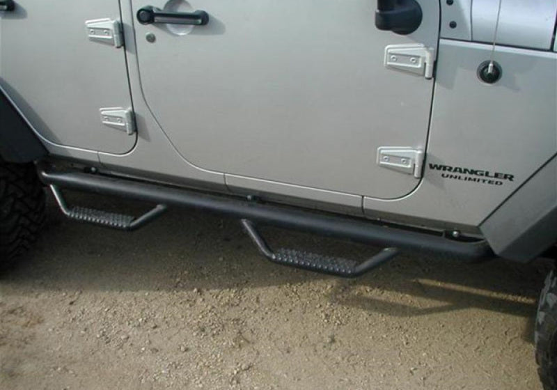 N-Fab Nerf Step 07-17 Jeep Wrangler JK 4 Door All - Tex. Black - W2W - 3in N-Fab Nerf Step 07-17 Jeep Wrangler JK 4 Door All - Tex. Black - W2W - 3in