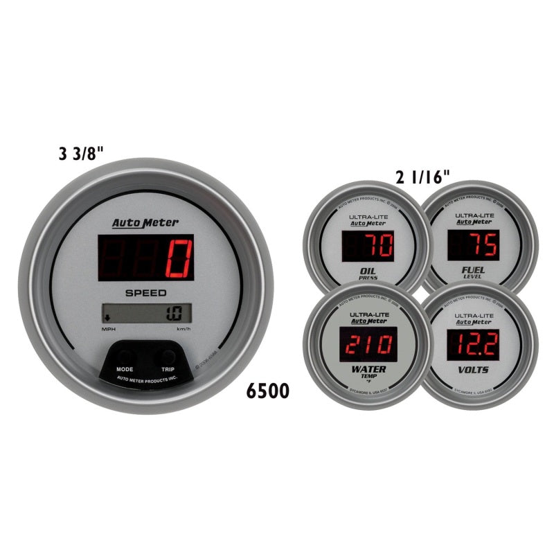 Autometer Ultra-lite Digital 5 Piece Set Autometer Ultra-lite Digital 5 Piece Set