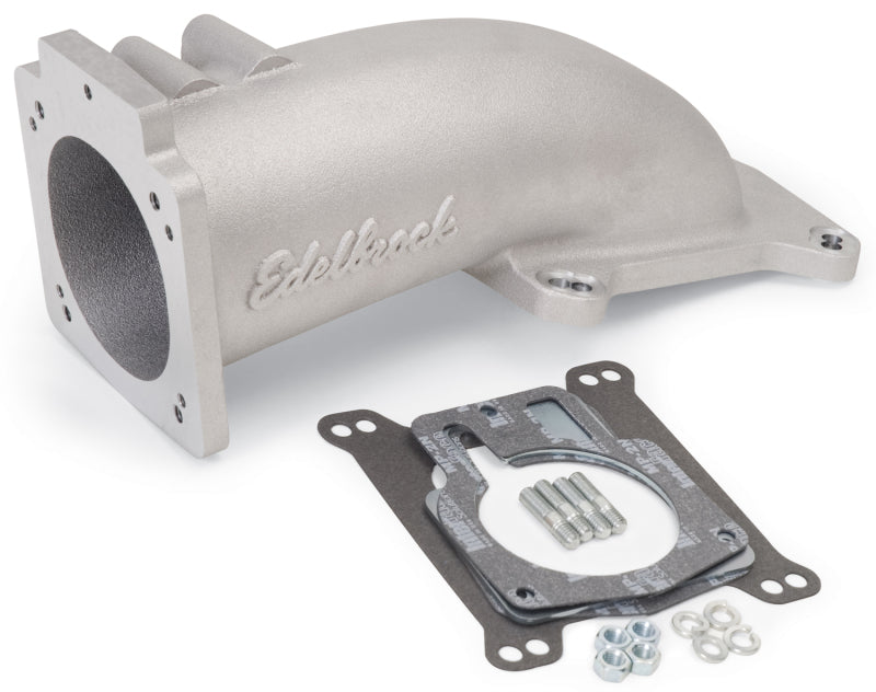 Edelbrock Ultra Low Profile Intake Elbow 90mm Throttle Body to Square-Bore Flange As-Cast Finish Edelbrock Ultra Low Profile Intake Elbow 90mm Throttle Body to Square-Bore Flange As-Cast Finish