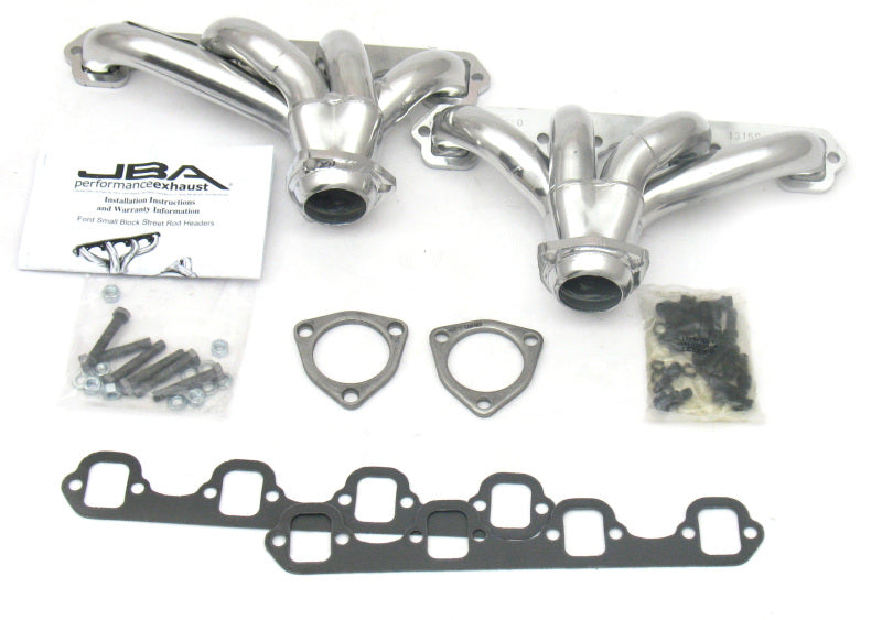 JBA Ford 260-351W SBF 1-5/8in Primary Silver Ctd Tight Tuck Header JBA Ford 260-351W SBF 1-5/8in Primary Silver Ctd Tight Tuck Header