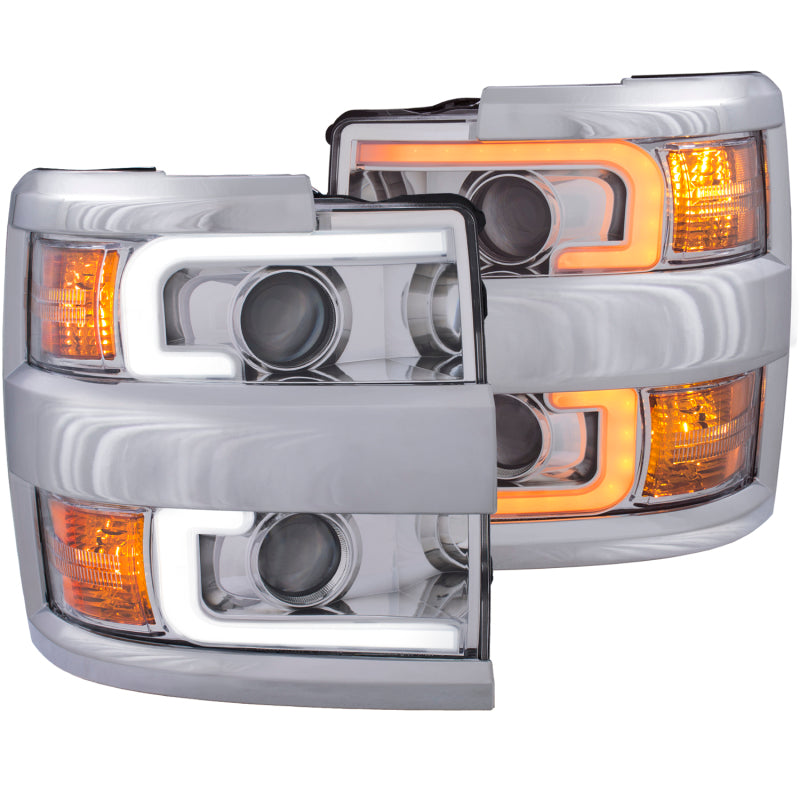 ANZO Projector Headlights 15-17 Chevrolet Silverado 2500HD / 3500HD Chrome w/ Chrome Rim ANZO Projector Headlights 15-17 Chevrolet Silverado 2500HD / 3500HD Chrome w/ Chrome Rim