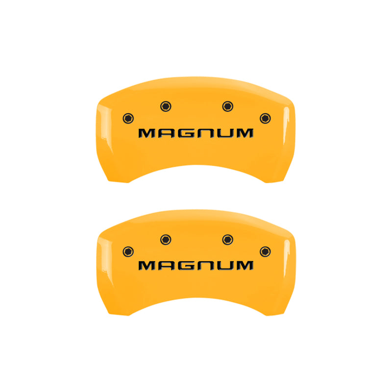 MGP 4 Caliper Covers Engraved Front & Rear Magnum Yellow Finish Black Char 2006 Dodge Charger MGP 4 Caliper Covers Engraved Front & Rear Magnum Yellow Finish Black Char 2006 Dodge Charger