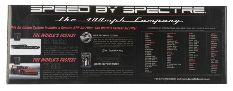 Spectre 10-11 Chevy Camaro V6-3.6L F/I Air Intake Kit - Clear Anodized w/Red Filter Spectre 10-11 Chevy Camaro V6-3.6L F/I Air Intake Kit - Clear Anodized w/Red Filter