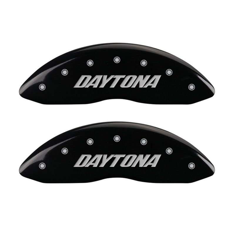 MGP 4 Caliper Covers Engraved Front & Rear Daytona Black finish silver ch MGP 4 Caliper Covers Engraved Front & Rear Daytona Black finish silver ch