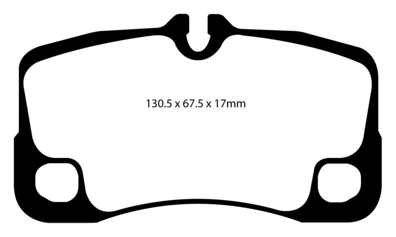 EBC 09-12 Porsche 911 (997) (Cast Iron Rotor only) 3.6 Carrera 2 Yellowstuff Rear Brake Pads EBC 09-12 Porsche 911 (997) (Cast Iron Rotor only) 3.6 Carrera 2 Yellowstuff Rear Brake Pads