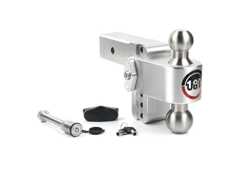 Weigh Safe 180 Hitch 4in Drop Hitch & 2.5in Shank (10K/18.5K GTWR) w/WS05 - Aluminum Weigh Safe 180 Hitch 4in Drop Hitch & 2.5in Shank (10K/18.5K GTWR) w/WS05 - Aluminum
