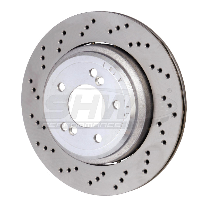 SHW 06-08 BMW Z4 3.2L Left Rear Cross-Drilled Lightweight Brake Rotor (34212282303) SHW 06-08 BMW Z4 3.2L Left Rear Cross-Drilled Lightweight Brake Rotor (34212282303)