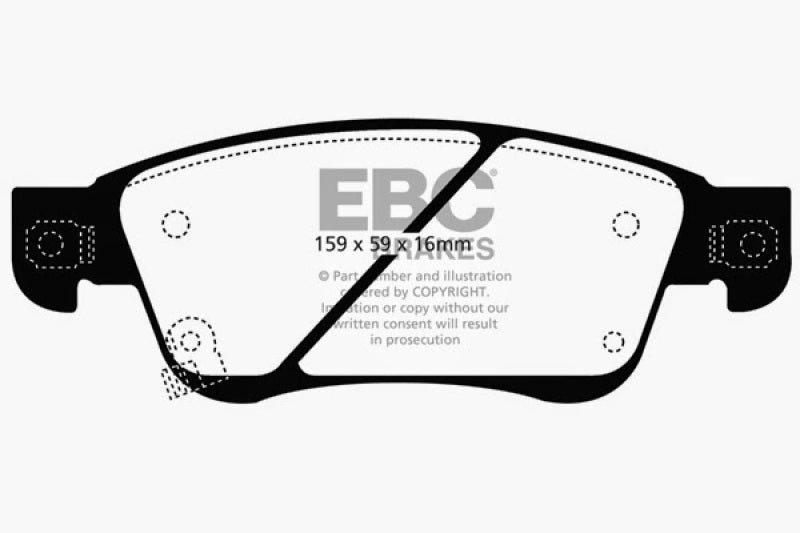EBC 11-13 Infiniti G25 2.5 Yellowstuff Front Brake Pads EBC 11-13 Infiniti G25 2.5 Yellowstuff Front Brake Pads