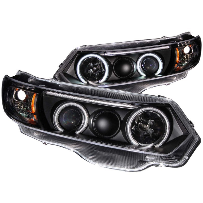 ANZO 2006-2011 Honda Civic Projector Headlights w/ Halo Black (CCFL) ANZO 2006-2011 Honda Civic Projector Headlights w/ Halo Black (CCFL)