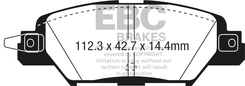 EBC 2016 Mazda CX-5 2.0L Redstuff Rear Brake Pads EBC 2016 Mazda CX-5 2.0L Redstuff Rear Brake Pads