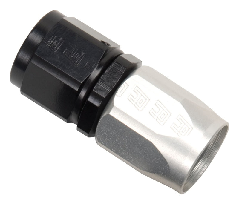 Russell Performance -4 AN Black/Silver Straight Full Flow Hose End Russell Performance -4 AN Black/Silver Straight Full Flow Hose End