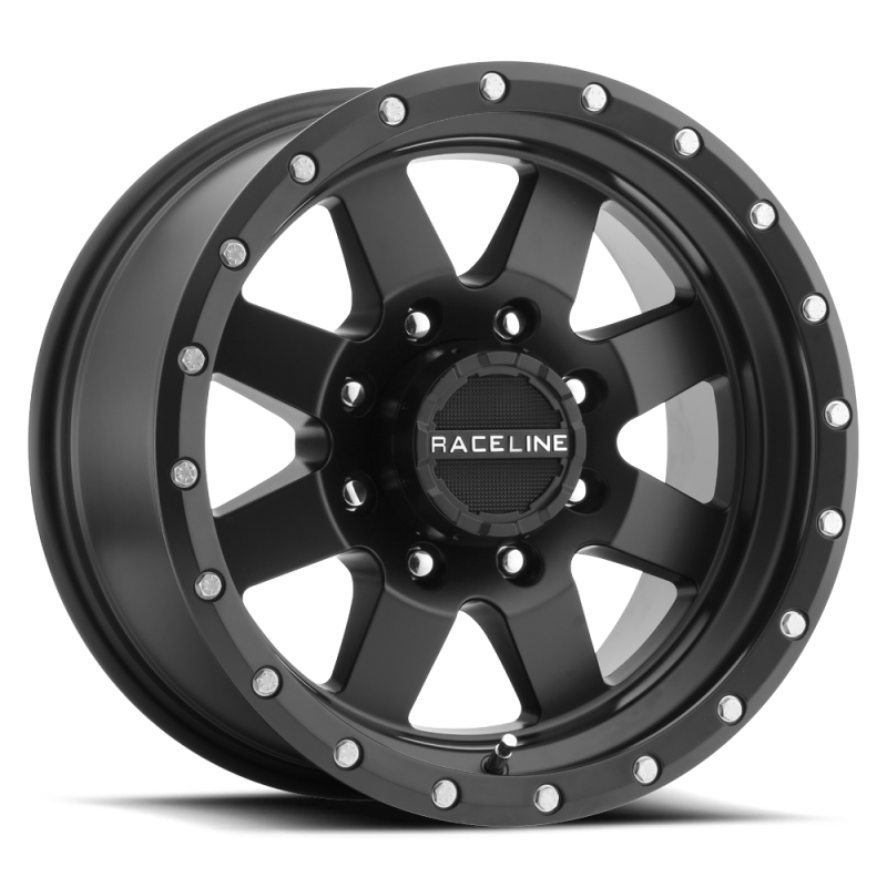 Raceline 935B Defender 16x6in / 8x165.1 BP / 0mm Offset / 4.90mm Bore - Satin Black Wheel Raceline 935B Defender 16x6in / 8x165.1 BP / 0mm Offset / 4.90mm Bore - Satin Black Wheel