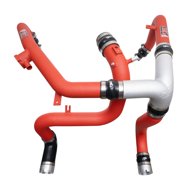 Injen 21-23 Ford Bronco 2.7L V6 (TT) EcoBoost SES Intercooler Pipes - Wrinkle Red Injen 21-23 Ford Bronco 2.7L V6 (TT) EcoBoost SES Intercooler Pipes - Wrinkle Red