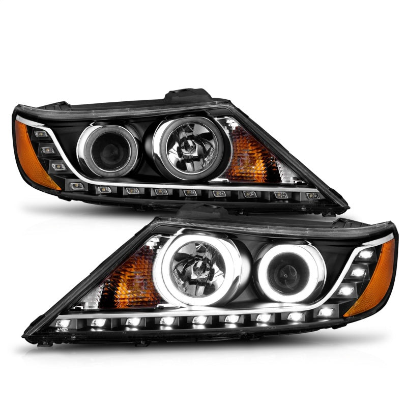 ANZO 2011-2013 Kia Sorento Projector Headlights w/ Halo Black (CCFL) ANZO 2011-2013 Kia Sorento Projector Headlights w/ Halo Black (CCFL)