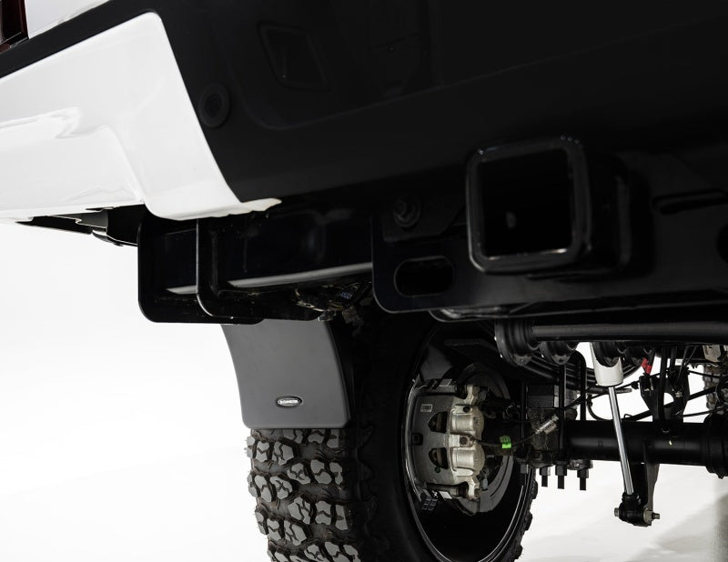 Bushwacker 14-18 Chevrolet Silverado 1500 Trail Armor Rear Mud Flaps (Fits Pocket Style Flares) Bushwacker 14-18 Chevrolet Silverado 1500 Trail Armor Rear Mud Flaps (Fits Pocket Style Flares)