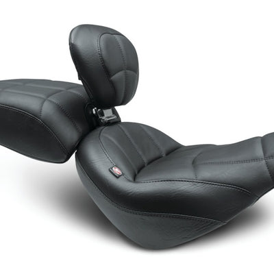 Mustang 18-21 Harley Street Bob Standard Touring Recessed Pass Seat - Black