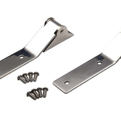 Kentrol 87-95 Jeep Wrangler YJ Tailgate Hinge Pair - Polished Silver