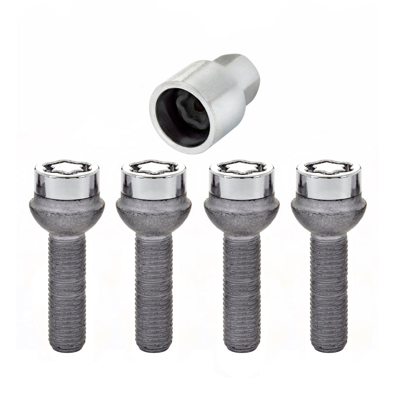 McGard Wheel Lock Bolt Set - 4pk. (Radius Seat) M12X1.5 / 17mm Hex / 39.9mm Shank Length - Chrome McGard Wheel Lock Bolt Set - 4pk. (Radius Seat) M12X1.5 / 17mm Hex / 39.9mm Shank Length - Chrome