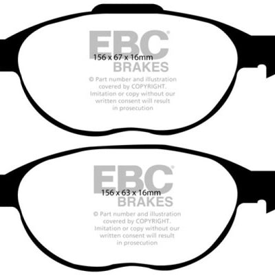 EBC 12+ Ford C-Max 2.0 Hybrid Yellowstuff Front Brake Pads
