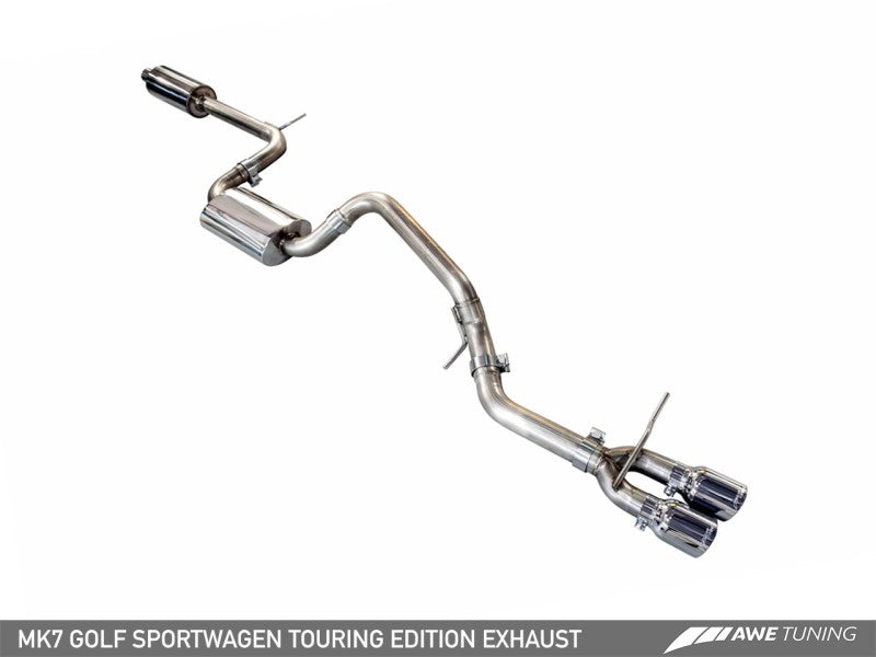 AWE Tuning VW MK7 Golf SportWagen Touring Edition Exhaust w/Chrome Silver Tips (90mm) AWE Tuning VW MK7 Golf SportWagen Touring Edition Exhaust w/Chrome Silver Tips (90mm)