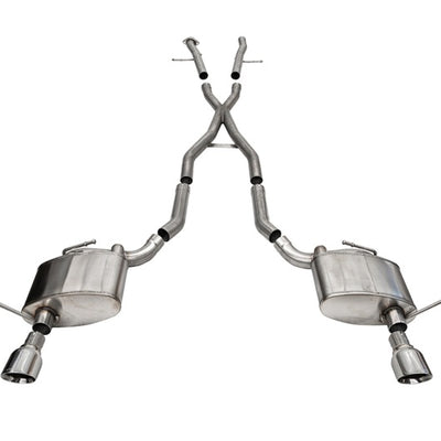 Corsa 2011-21 Jeep Grand Cherokee Xtreme 2.5in Cat-Back Dual Rear Exit w/ Single 4.5in Polished Tips