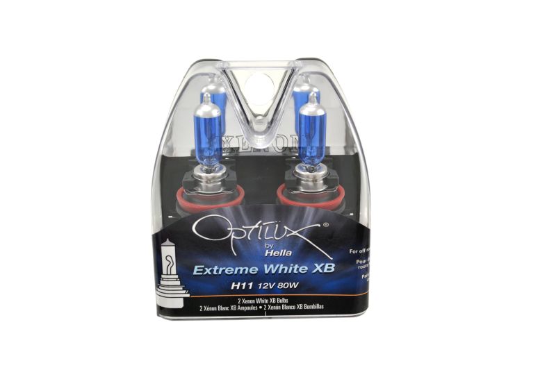 Hella Optilux XB Extreme Type H11 12V 80W Blue Bulbs - Pair Hella Optilux XB Extreme Type H11 12V 80W Blue Bulbs - Pair