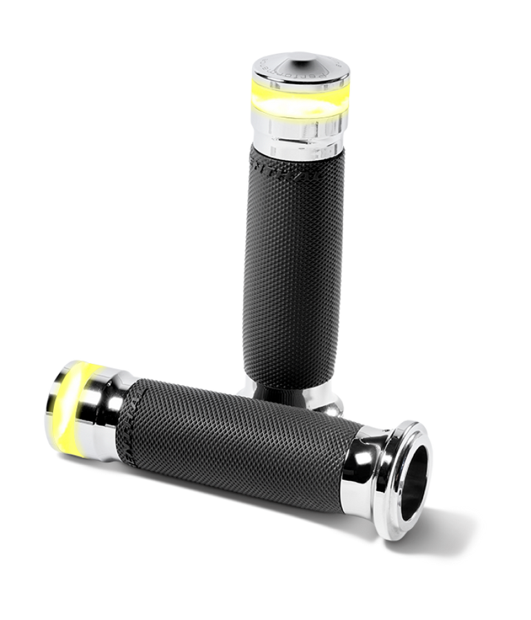 Performance Machine Contour Led Handle Grip Set - Chrome Performance Machine Contour Led Handle Grip Set - Chrome
