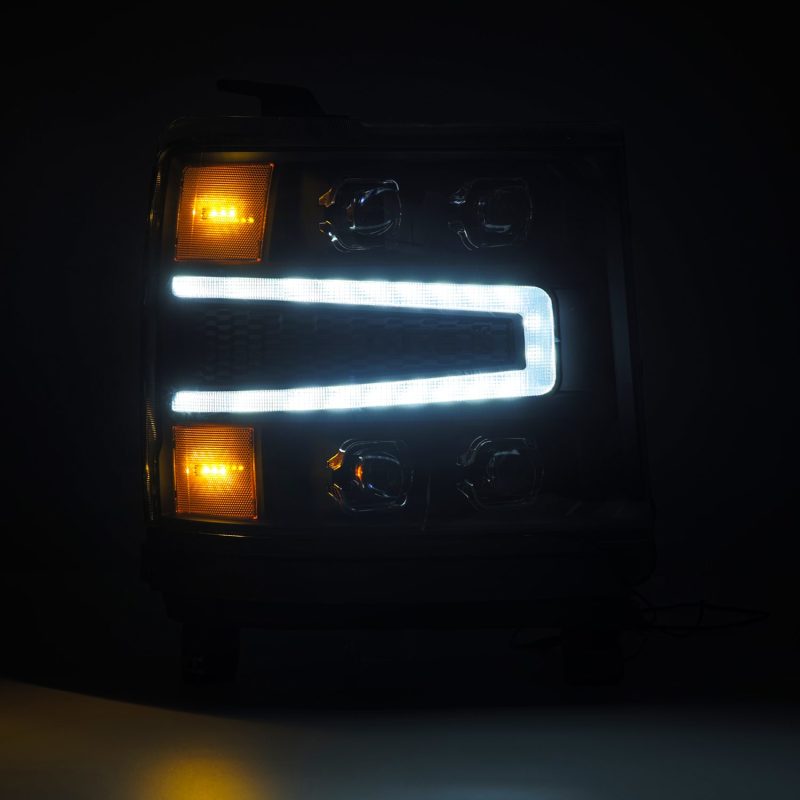 AlphaRex 16-18 Chevy 1500HD NOVA-Series LED Proj Headlights BK w/Actv Lgt/SeqSig & DRL (Req 810023) AlphaRex 16-18 Chevy 1500HD NOVA-Series LED Proj Headlights BK w/Actv Lgt/SeqSig & DRL (Req 810023)